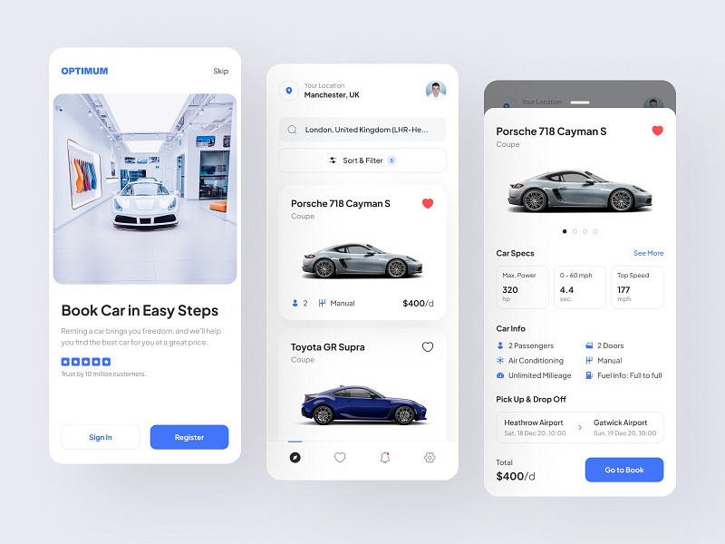 Optimum: Car Rental Mobile by Rayfan Tio Saputro for Keitoto on Dribbble