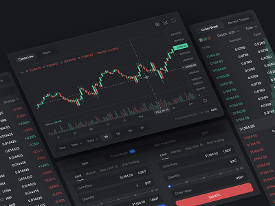 Crypto Exchange Components chart clean component crypto dark dashboard exchange finance saas trade ui ux wallet web