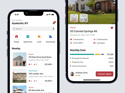 Housoo - Real Estate Mobile App agent airbnb apartment app design home listing hotel housing ios mobile properties property real estate real estate agency rent ui ux