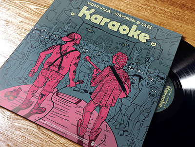 Karaoke Album Cover artwork bands cartoon design illustration illustrator music photoshop typography vector