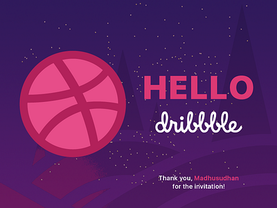 Dribbble Thank You dribble first shot