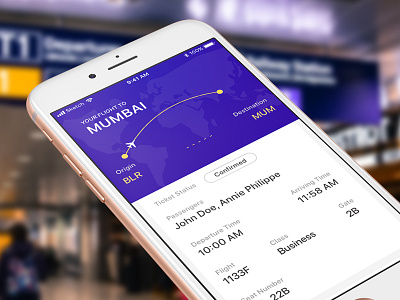 Flight Ticket App Interface mobile application uiux