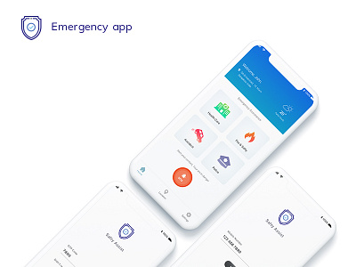 Emergency app concept design alert emergency app