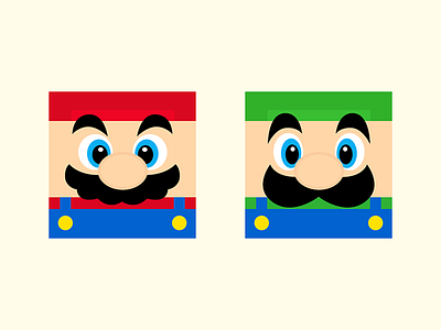 Mario & Luigi flat icon luigi mario