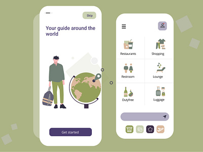 Travel assistant app app design illustration ui