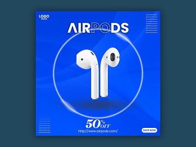 AirPods Poster Design ad design banner banner design branding cover design podcast podcast cover podcast design podcasts postcard poster poster a day poster art poster design posters vector