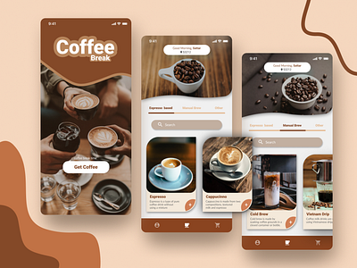 Coffee Break Mobile APP UI