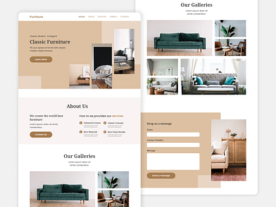 Furniture Web Design app app design branding classic design elegant furniture graphic design mobile mobile ui modern ui ux web web design