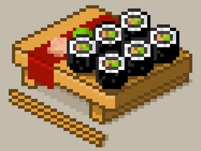 Sushi Pixel art by tcbrooks06 on Dribbble