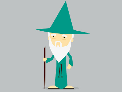 Wizard flat illustration magic vector wizard
