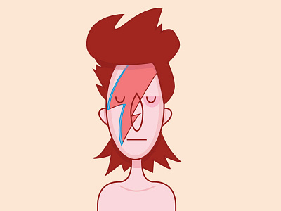 David Bowie bowie david bowie flat illustrator vector