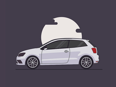 GTi Volkswagen car flat gti illustrator vector volkswagen vw