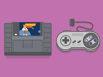 Super Nintendo Entertainment System contoller flat game illustration nintendo snes vector video games