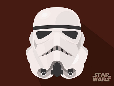 Vector Storm Trooper flat helmet illustrator star wars storm trooper vector
