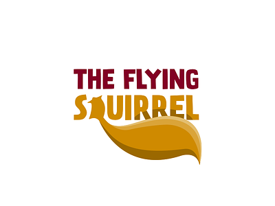 The Flying Squirrel Logotype flying illustration logo logotype squirrel typography
