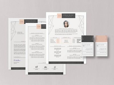 Creative Resume Template • Etoilé coverletter cv template illustration logo professional resume profile resume resume template