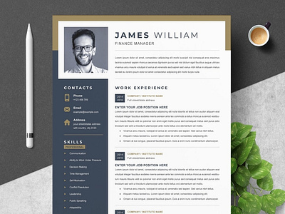 Update 21 Professional Word Resume Template Download Now By Professional Template Creative Graphic Design And More On Dribbble