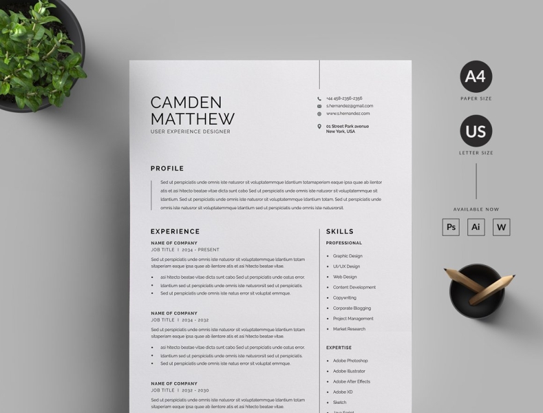 Resume/CV | Modern and creative Resume Template by Professional ...