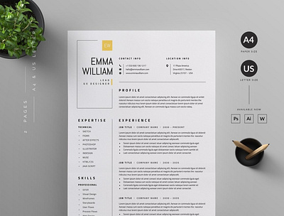 Resume/CV animation coverletter creative design graphic design logo motion graphics professional resume resume resume template