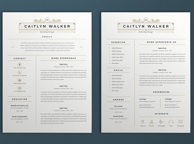 Resume Template coverletter creative design graphic design professional resume resume resume template