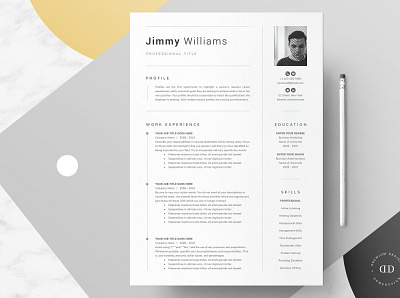 Word, Pages Resume Template Kit coverletter creative design graphic design professional resume resume resume template