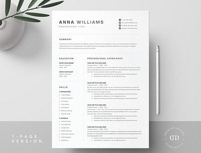 Resume Template Pack | Word, Pages coverletter creative design cv template graphic design illustration professional resume resume resume template