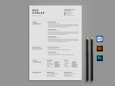 Resume/CV coverletter creative design professional resume resume template