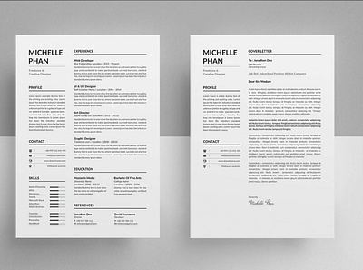 Resume/CV | Creative Design | 2023 Download Now coverletter creative design cv template illustration professional resume resume resume template
