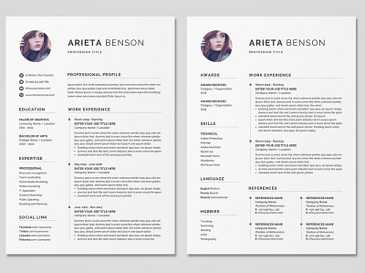Resume Template / CV | Modern CV Template | Download Now coverletter creative design cv template professional resume resume resume template
