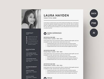 Resume/CV | DOWNLOAD NOW coverletter creative design cv template professional resume resume resume template