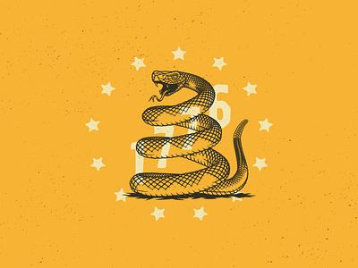 Don't Tread on Me 1776 anaconda civil war diamondback freedom illustration independence independence day lettering patriot patriotism raptor rattlesnake reptile snake vector viper