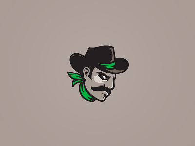 Maverick bandana cowboy hat mascot maverick moustache mustache outlaw sports vigilante