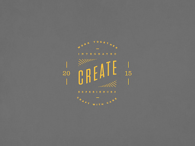Create Emblem 3 arc badge create creativity emblem lockup monogram seal typography watermark