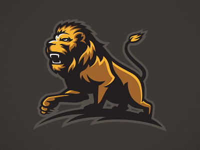 Lion Mascot animal fierce growl jaws lion mane mascot paw sports tiger