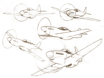 P-51 Mustang Sketches airforce airplane aviation aviator fly jet mascot mustang p 51 plane prop propeller wings ww2
