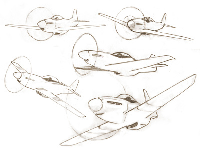 P-51 Mustang Sketches