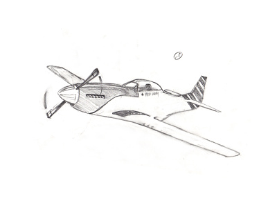 P51 Final Sketch airplane airport aviation aviator fighter plane mustang p 51 mustang p51 p51 mustang plane sketch wwii