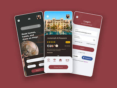 Hotels booking App app booking design hotel ui ux