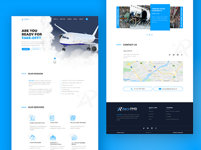 Airplane Training Simulator Institute Website Design figma graphic design lading page ui website