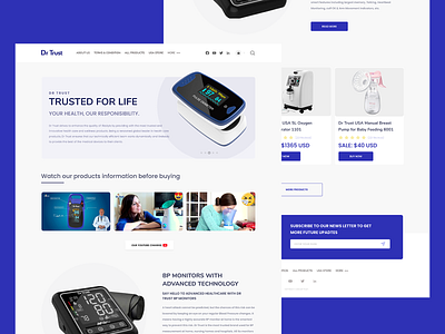 Dr Trust BP Monitor Landing Page branding design figma graphic design lading page ui website