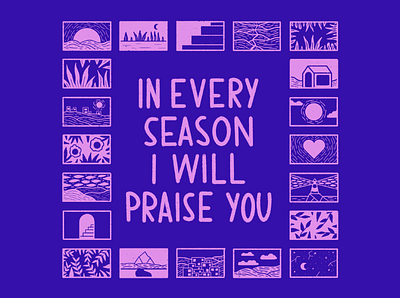 In every season I will praise you 2d christian design digitalartwork digitalillustration flat illustration line artwork line illustration logo minimal