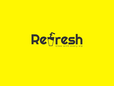 'Refresh' cafe Logo Design brand branding creative design creativelogo design graphic design graphicdesign illustration lettermark logo logo design logo designer logodesign logos logotype minimalist modern logo typography vector wordmark logo