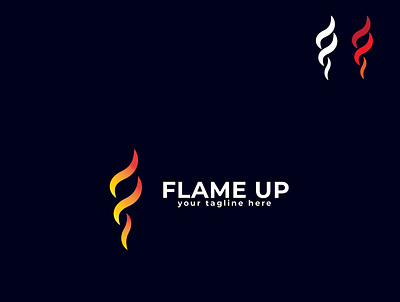 'Flame Up' Logo Design adobe illustrator adobe photoshop creative design creativelogo design f logo concept flame logo gradient graphicdesign lettermark lettermark logo logo logo designer logodesign logos minimal