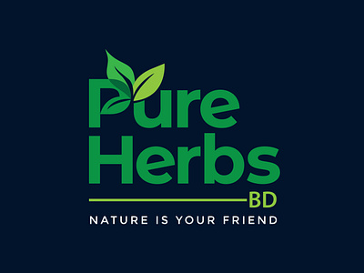 Wordmark Logo - Pure Herbs BD