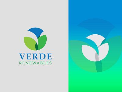 'Verde Renewables' Logo design branding creative design creativelogo design logo logo designer logodesign logos renewable energy