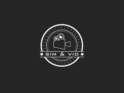 'Sim & Vid' vintage logo design