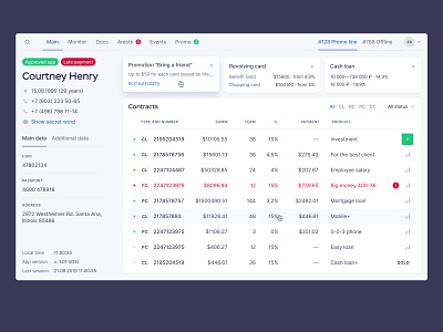 Client Page Layout For Bank System