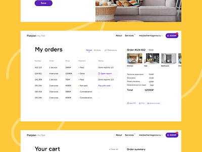 My Orders Account Layout creative design interface layout minimalism order orders page table ui ux web
