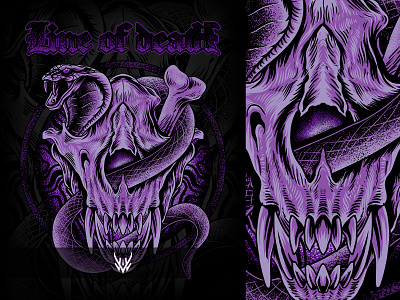 LINE OF DEATH apparel apparel design clothing design darkart designforsale illustration illustration design merchandise metal skull tshirtdesign