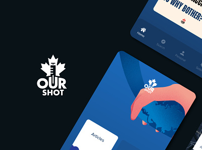 Ourshot: A COVID-19 Vaccination Encouragement Mobile App app branding mobile app ui ux